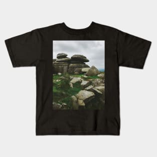 Monumental Prehistoric Rock Formation in Dartmoor National Park Kids T-Shirt